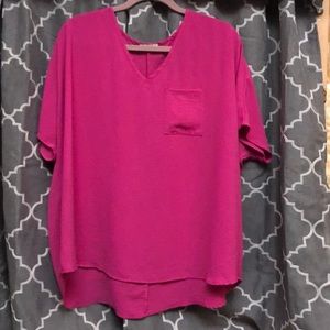 Women’s neon pink blouse